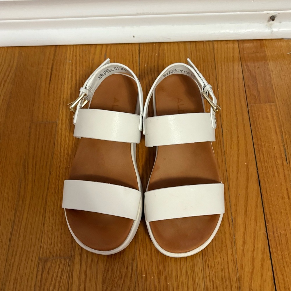 ALDO White Sylvia Sandals Size 5